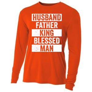 Husband Father King Blessed Dope Dad Cool Gift Black History Meaningful Gift Cooling Performance Long Sleeve Crew