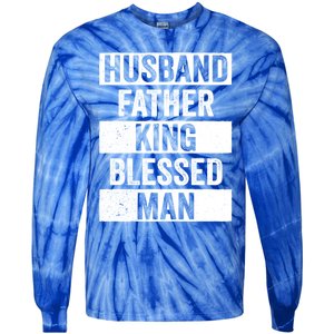 Husband Father King Blessed Dope Dad Cool Gift Black History Meaningful Gift Tie-Dye Long Sleeve Shirt