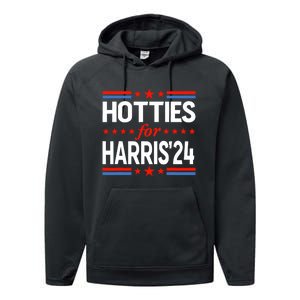 Hotties For Kamala Harris Performance Fleece Hoodie