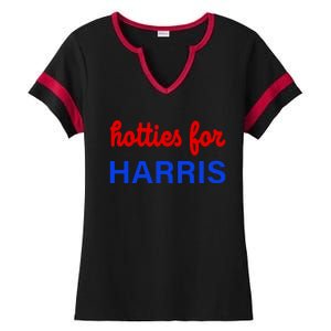 Hotties For Kamala Harris 2024 Ladies Halftime Notch Neck Tee