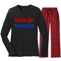 Hotties For Kamala Harris 2024 Women's Long Sleeve Flannel Pajama Set 