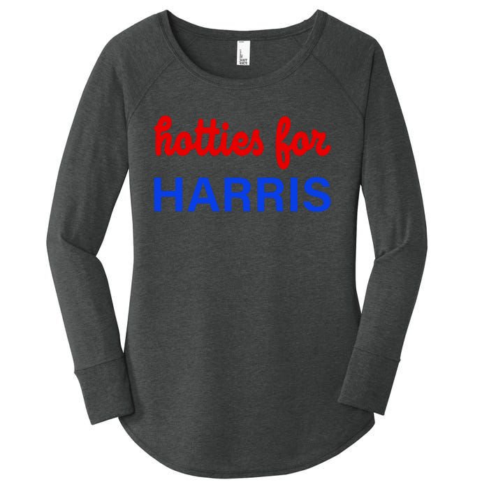 Hotties For Kamala Harris 2024 Women's Perfect Tri Tunic Long Sleeve Shirt