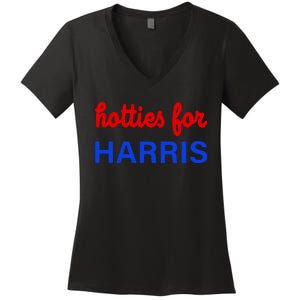 Hotties For Kamala Harris 2024 Women's V-Neck T-Shirt