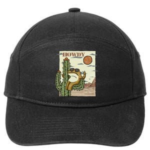 Howdy Funny Kawaii Frog Cute Cactus Gift 7-Panel Snapback Hat