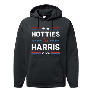 Hotties For Kamala 2024 Performance Fleece Hoodie