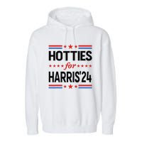 Hotties For Kamala Harris 2024 Garment-Dyed Fleece Hoodie