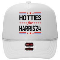 Hotties For Kamala Harris 2024 High Crown Mesh Back Trucker Hat