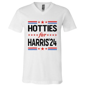 Hotties For Kamala Harris 2024 V-Neck T-Shirt