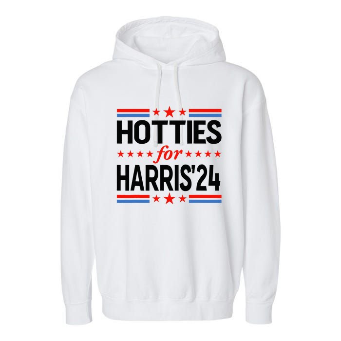 Hotties For Kamala Harris 2024 Garment-Dyed Fleece Hoodie