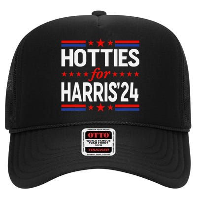 Hotties For Kamala Harris High Crown Mesh Back Trucker Hat