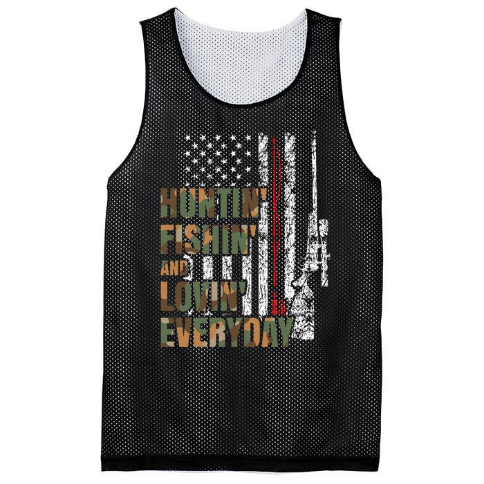 Hunting Fishing Loving Everyday American Deer Hunter Patriot Mesh Reversible Basketball Jersey Tank