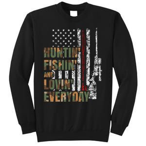 Hunting Fishing Loving Everyday American Deer Hunter Patriot Tall Sweatshirt