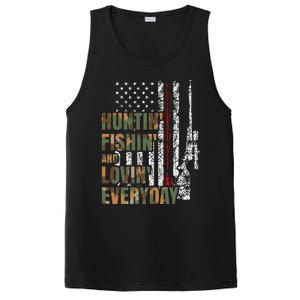 Hunting Fishing Loving Everyday American Deer Hunter Patriot PosiCharge Competitor Tank