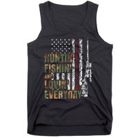 Hunting Fishing Loving Everyday American Deer Hunter Patriot Tank Top