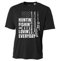 Hunting Fishing Loving Everyday American Deer Hunter Patriot Cooling Performance Crew T-Shirt