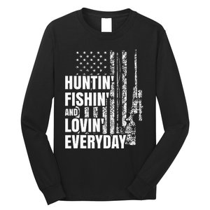 Hunting Fishing Loving Everyday American Deer Hunter Patriot Long Sleeve Shirt