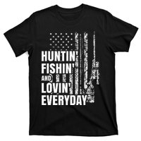 Hunting Fishing Loving Everyday American Deer Hunter Patriot T-Shirt