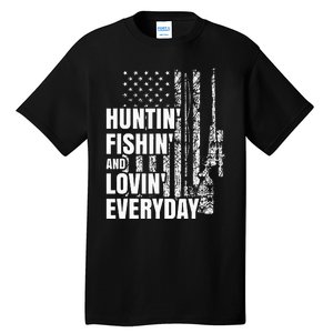 Hunting Fishing Loving Everyday American Deer Hunter Patriot Tall T-Shirt