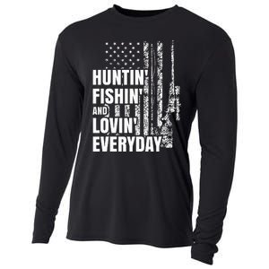 Hunting Fishing Loving Everyday American Deer Hunter Patriot Cooling Performance Long Sleeve Crew