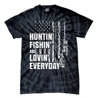 Hunting Fishing Loving Everyday American Deer Hunter Patriot Tie-Dye T-Shirt