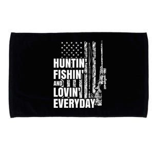 Hunting Fishing Loving Everyday American Deer Hunter Patriot Microfiber Hand Towel