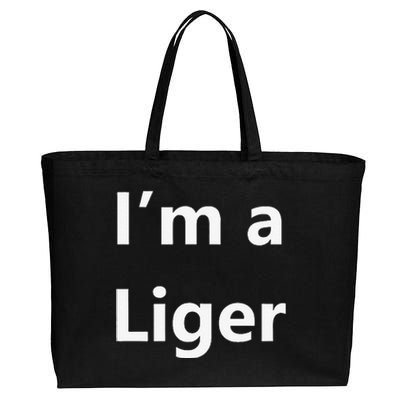 Halloween Funny Liger Animal Tiger Lion Costume Last Minute Cotton Canvas Jumbo Tote