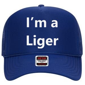 Halloween Funny Liger Animal Tiger Lion Costume Last Minute High Crown Mesh Back Trucker Hat