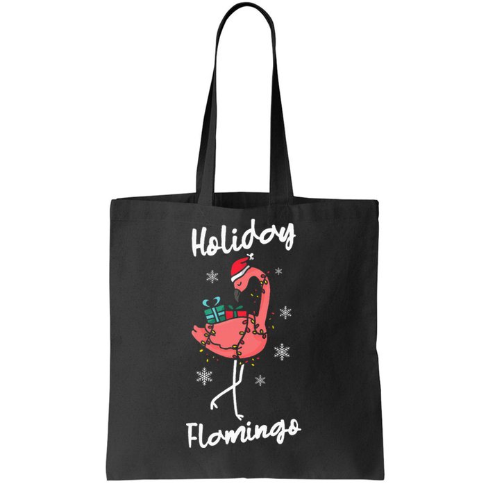 Holiday Flamingo Lover Christmas Holiday Season Tote Bag