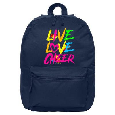 Happy Funny Live Love Cheer Cute Cheer Leader 16 in Basic Backpack