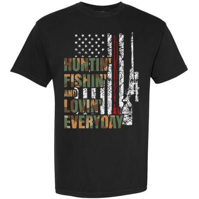 Hunting Fishing Loving Everyday American Deer Hunter Patriot Garment-Dyed Heavyweight T-Shirt