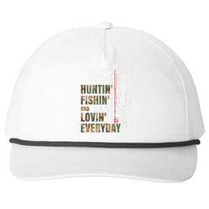 Hunting Fishing Loving Everyday American Deer Hunter Patriot Snapback Five-Panel Rope Hat