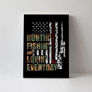 Hunting Fishing Loving Everyday American Deer Hunter Patriot Canvas