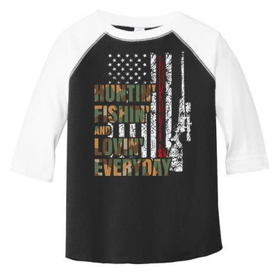 Hunting Fishing Loving Everyday American Deer Hunter Patriot Toddler Fine Jersey T-Shirt