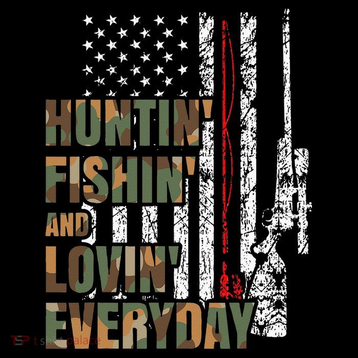 Hunting Fishing Loving Everyday American Deer Hunter Patriot Women's V-Neck T-Shirt