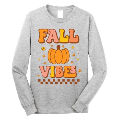 Hello Fall Leaves Autumn Vibes   Long Sleeve Shirt