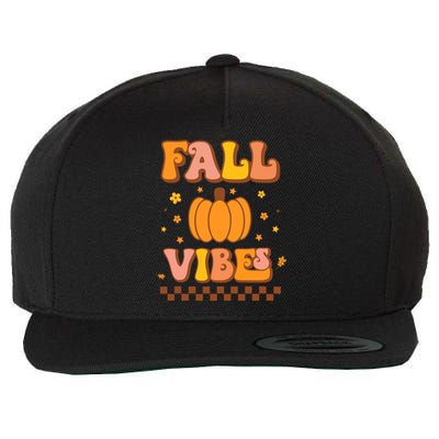 Hello Fall Leaves Autumn Vibes   Wool Snapback Cap