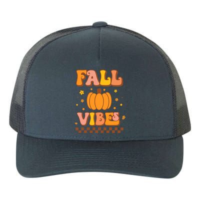 Hello Fall Leaves Autumn Vibes   Yupoong Adult 5-Panel Trucker Hat