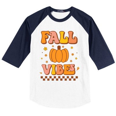 Hello Fall Leaves Autumn Vibes   Baseball Sleeve Shirt