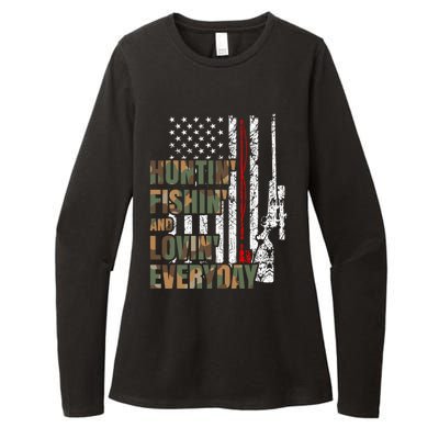 Hunting Fishing Loving Everyday Funny Gift Womens CVC Long Sleeve Shirt