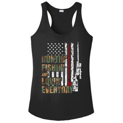 Hunting Fishing Loving Everyday Funny Gift Ladies PosiCharge Competitor Racerback Tank