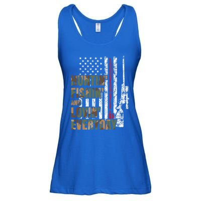 Hunting Fishing Loving Everyday Funny Gift Ladies Essential Flowy Tank