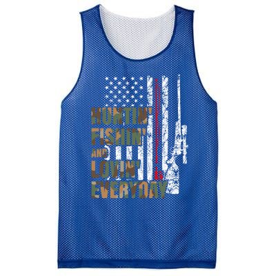 Hunting Fishing Loving Everyday Funny Gift Mesh Reversible Basketball Jersey Tank