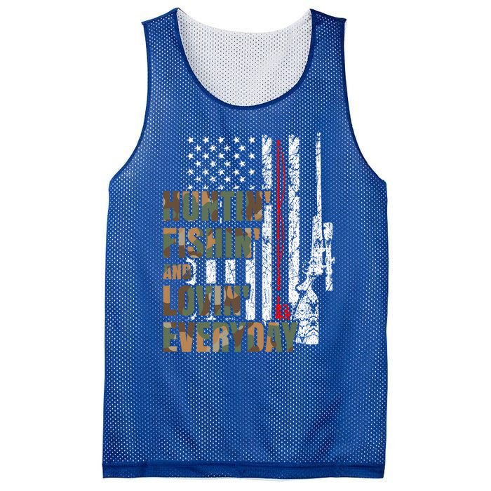 Hunting Fishing Loving Everyday Funny Gift Mesh Reversible Basketball Jersey Tank