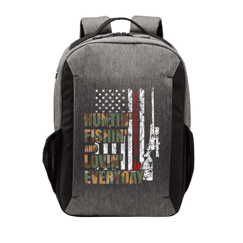 Hunting Fishing Loving Everyday Funny Gift Vector Backpack