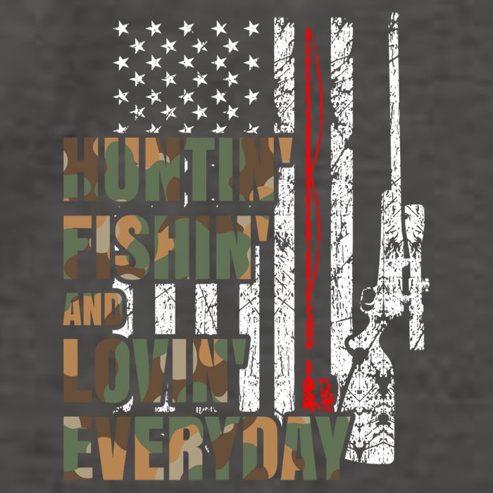 Hunting Fishing Loving Everyday Funny Gift Vector Backpack