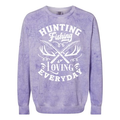 Hunting Fishing Loving Everyday Colorblast Crewneck Sweatshirt