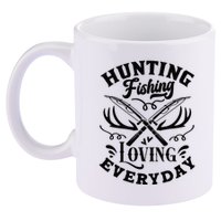 Hunting Fishing Loving Everyday 11oz C Handle Ceramic Mug