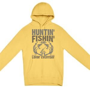 Hunting Fishing Loving Every Day Fathers Day Camo Premium Pullover Hoodie