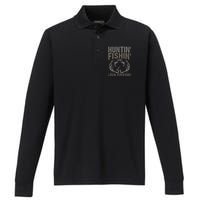 Hunting Fishing Loving Every Day Fathers Day Camo Performance Long Sleeve Polo