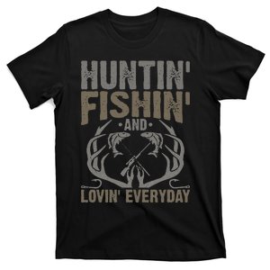 Hunting Fishing Loving Every Day Fathers Day Camo T-Shirt